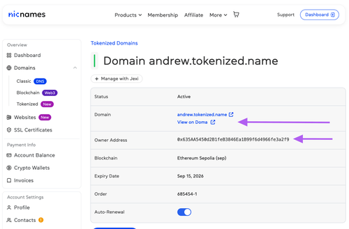 How to Register & Tokenize a .tokenized.name Domain (Free Guide ...